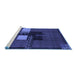 Sideview of Machine Washable Abstract Blue Modern Rug, wshabs1912blu