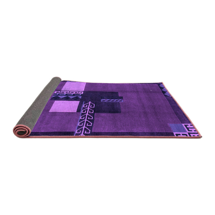 Sideview of Abstract Purple Modern Rug, abs1912pur