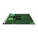 Sideview of Machine Washable Abstract Emerald Green Modern Area Rugs, wshabs1912emgrn