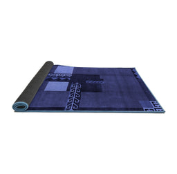 Sideview of Abstract Blue Modern Rug, abs1912blu