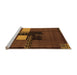 Sideview of Machine Washable Abstract Orange Modern Area Rugs, wshabs1912org