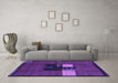 Machine Washable Abstract Purple Modern Area Rugs in a Living Room, wshabs1912pur