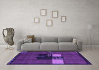 Machine Washable Abstract Purple Modern Rug, wshabs1912pur