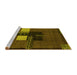 Sideview of Machine Washable Abstract Yellow Modern Rug, wshabs1912yw