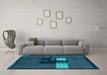 Machine Washable Abstract Light Blue Modern Rug in a Living Room, wshabs1912lblu