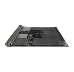 Sideview of Abstract Gray Modern Rug, abs1912gry