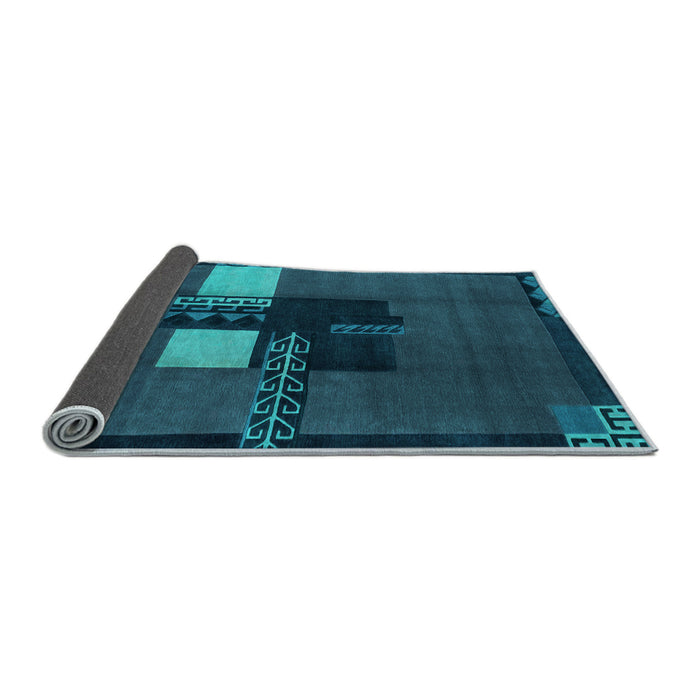 Sideview of Abstract Light Blue Modern Rug, abs1912lblu