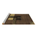 Sideview of Machine Washable Abstract Brown Modern Rug, wshabs1912brn