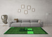 Machine Washable Abstract Green Modern Area Rugs in a Living Room,, wshabs1912grn