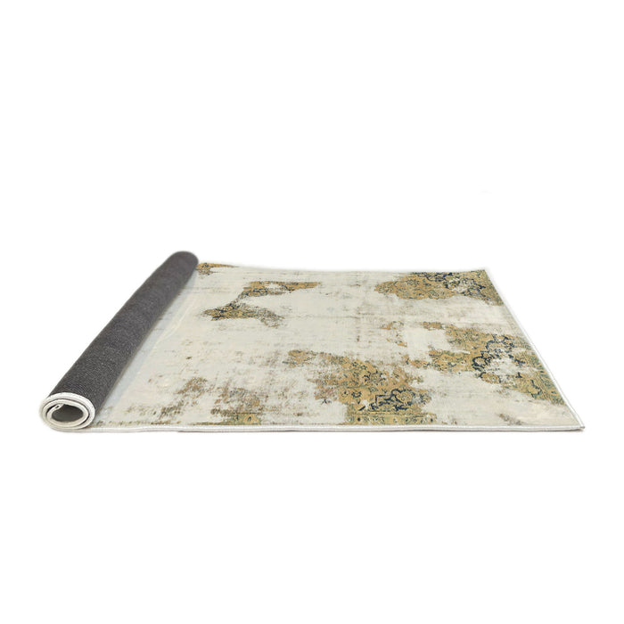 Sideview of Abstract Champagne Beige Modern Rug, abs1913