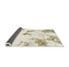 Sideview of Abstract Champagne Beige Modern Rug, abs1913