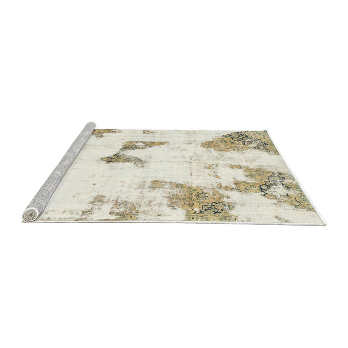 Sideview of Machine Washable Abstract Champagne Beige Rug, wshabs1913