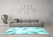 Machine Washable Abstract Light Blue Modern Rug in a Living Room, wshabs1913lblu