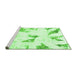 Sideview of Machine Washable Abstract Green Modern Area Rugs, wshabs1913grn