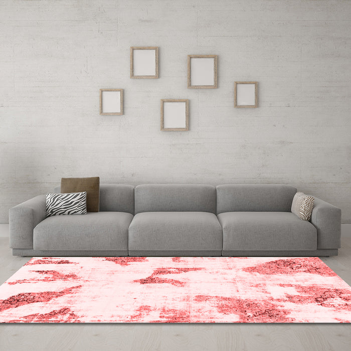 Modern Red Washable Rugs