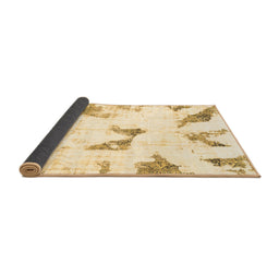 Sideview of Abstract Brown Modern Rug, abs1913brn