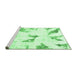 Sideview of Machine Washable Abstract Emerald Green Modern Area Rugs, wshabs1913emgrn