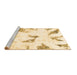 Sideview of Machine Washable Abstract Brown Modern Rug, wshabs1913brn