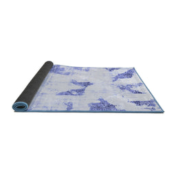 Sideview of Abstract Blue Modern Rug, abs1913blu