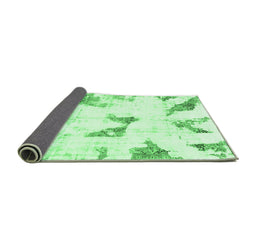 Sideview of Abstract Emerald Green Modern Rug, abs1913emgrn