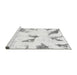 Sideview of Machine Washable Abstract Gray Modern Rug, wshabs1913gry