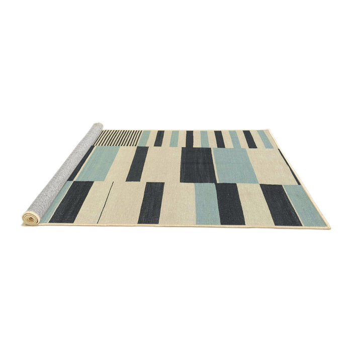 Sideview of Machine Washable Abstract Vanilla Gold Rug, wshabs1914