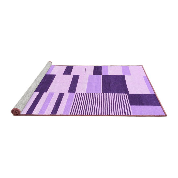 Sideview of Machine Washable Abstract Purple Modern Area Rugs, wshabs1914pur