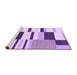 Sideview of Machine Washable Abstract Purple Modern Area Rugs, wshabs1914pur