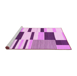 Sideview of Machine Washable Abstract Pink Modern Rug, wshabs1914pnk