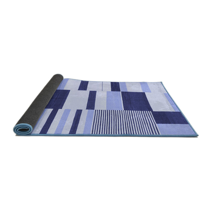 Sideview of Abstract Blue Modern Rug, abs1914blu