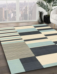 Abstract Vanilla Gold Modern Rug, abs1914