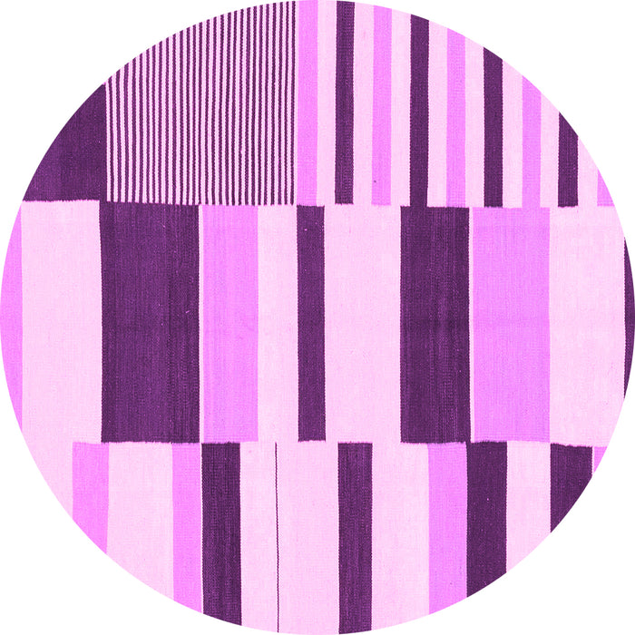 Round Abstract Pink Modern Rug, abs1914pnk
