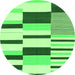 Round Machine Washable Abstract Green Modern Area Rugs, wshabs1914grn