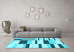 Machine Washable Abstract Light Blue Modern Rug in a Living Room, wshabs1914lblu