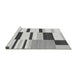 Sideview of Machine Washable Abstract Gray Modern Rug, wshabs1914gry