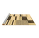 Sideview of Machine Washable Abstract Brown Modern Rug, wshabs1914brn