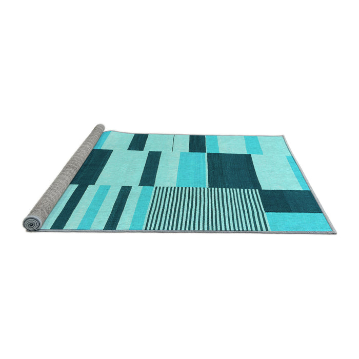 Sideview of Machine Washable Abstract Light Blue Modern Rug, wshabs1914lblu