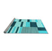 Sideview of Machine Washable Abstract Light Blue Modern Rug, wshabs1914lblu