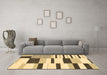 Machine Washable Abstract Brown Modern Rug in a Living Room,, wshabs1914brn