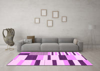 Machine Washable Abstract Pink Modern Rug, wshabs1914pnk