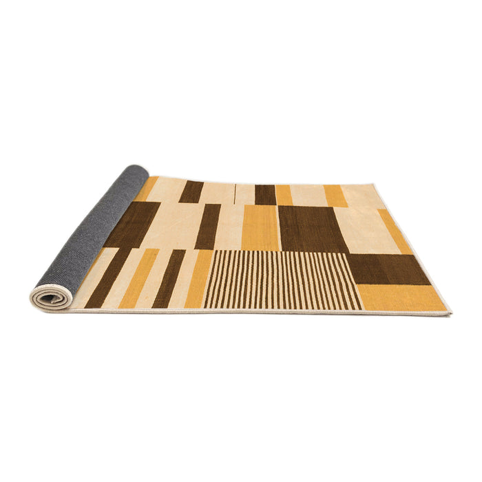 Sideview of Abstract Orange Modern Rug, abs1914org