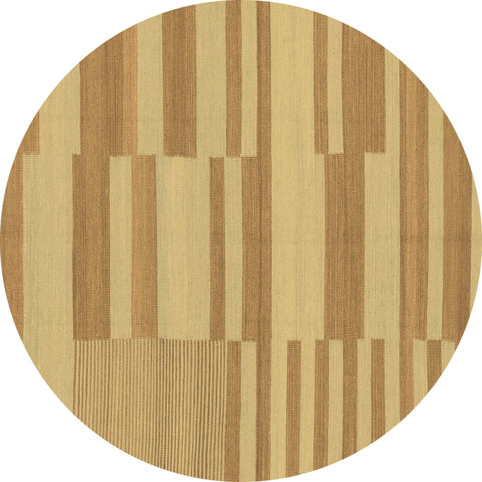 Round Machine Washable Abstract Brown Modern Rug, wshabs1915brn