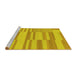 Sideview of Machine Washable Abstract Yellow Modern Rug, wshabs1915yw