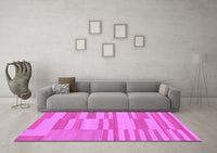 Machine Washable Abstract Pink Modern Rug, wshabs1915pnk