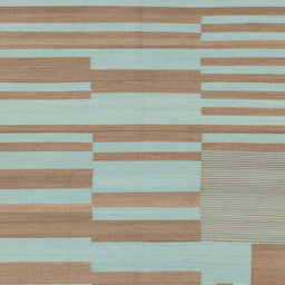 Square Abstract Orange Brown Modern Rug, abs1915