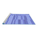 Sideview of Machine Washable Abstract Blue Modern Rug, wshabs1915blu