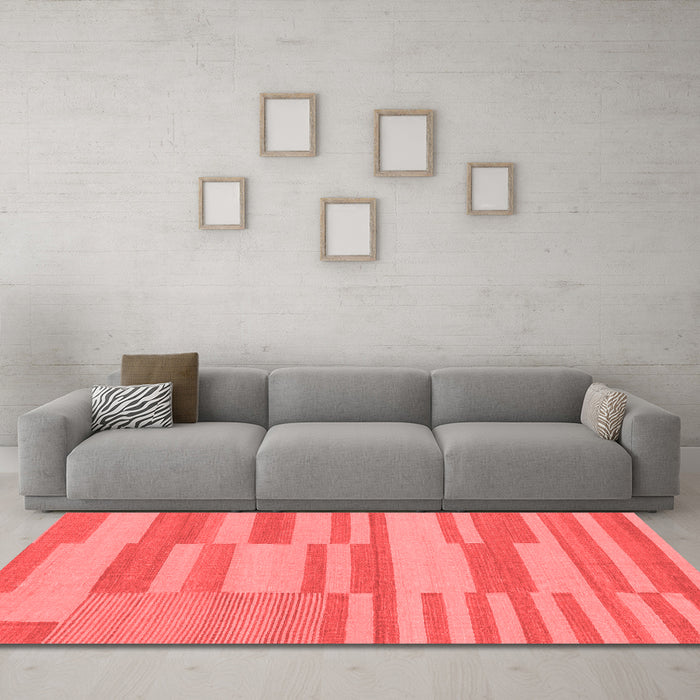 Modern Red Washable Rugs