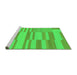 Sideview of Machine Washable Abstract Green Modern Area Rugs, wshabs1915grn