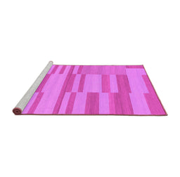 Sideview of Machine Washable Abstract Pink Modern Rug, wshabs1915pnk