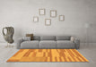 Machine Washable Abstract Orange Modern Area Rugs in a Living Room, wshabs1915org